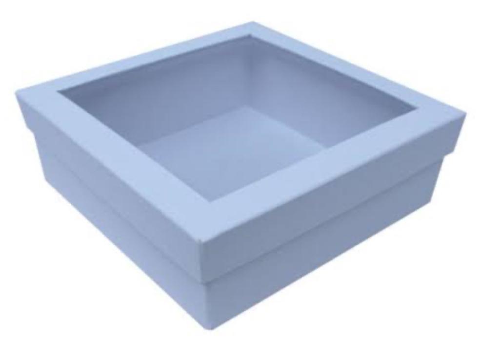 CAIXA BRANCA C/VISOR AGABOX P/04 BRIG GOURMET 8cmX8cmX4cm