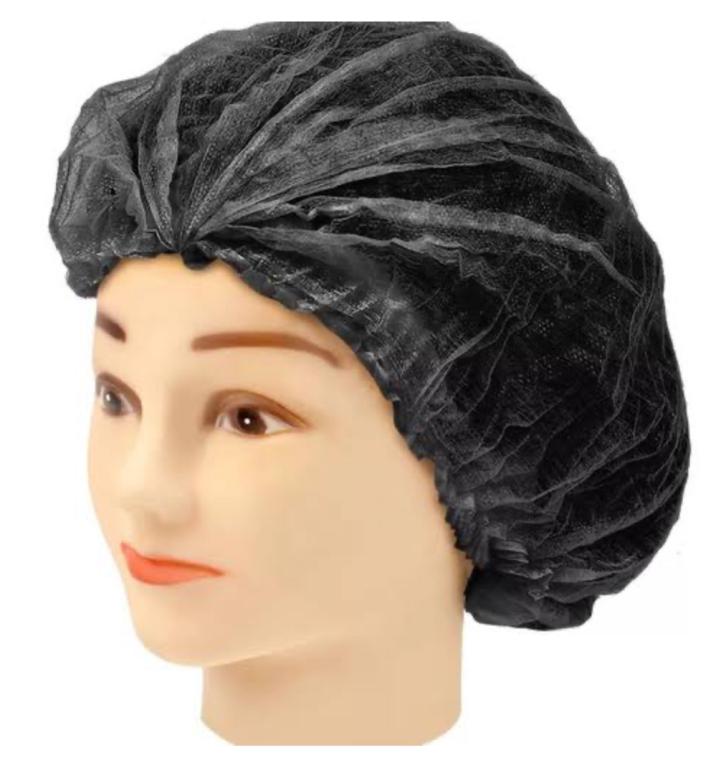 TOUCA DESCARTAVEL TECIDO FALSO PRETA C/10UN