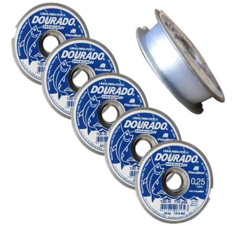 LINHA NYLON DOURADO 0,40MM C/100MT