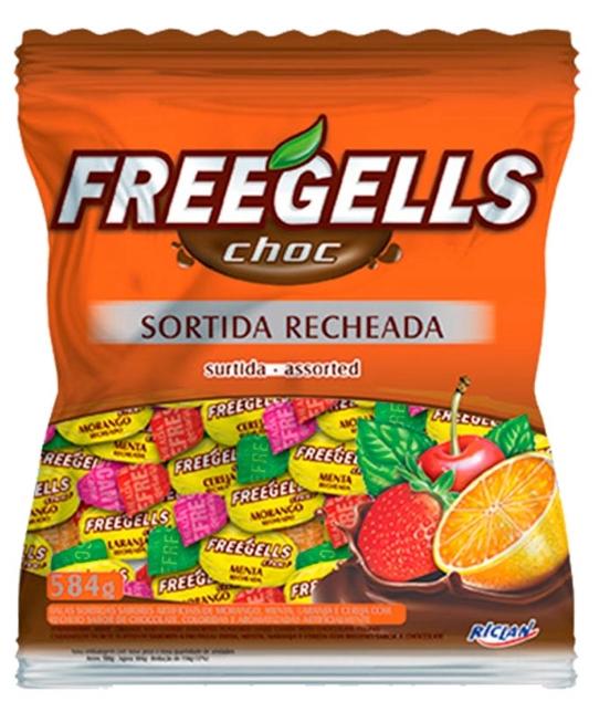 BALA FREEGELLS RECHEADA CHOC. SORTIDA 475G