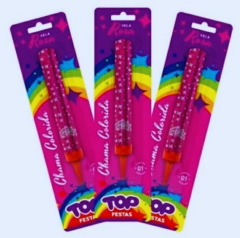 VELA VULCAO CHAMA ROSA