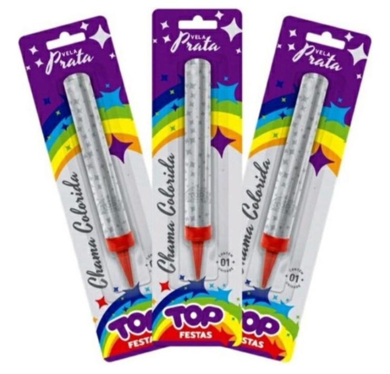 VELA VULCAO CHAMA PRATA