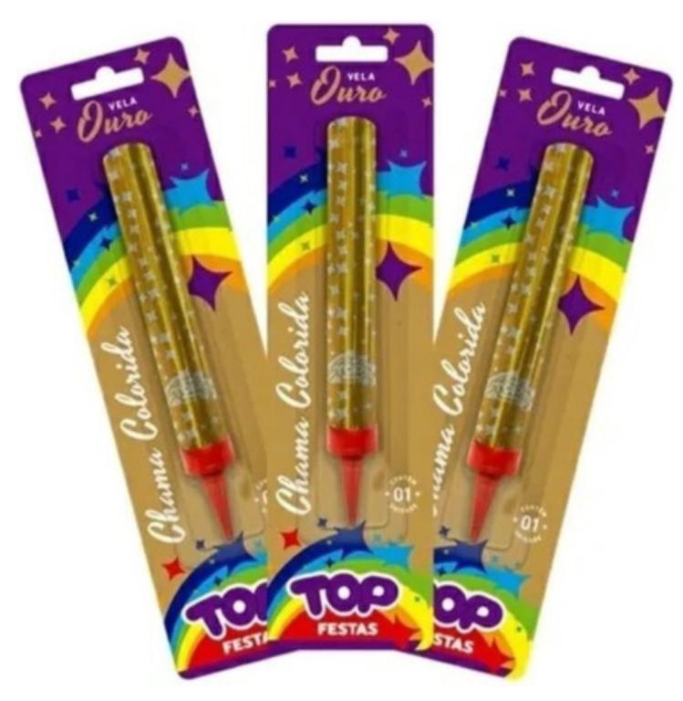 VELA VULCAO CHAMA OURO