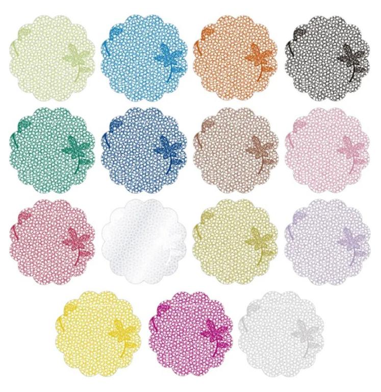 TAPETINHO FLORAL MARGARIDA DELLA CRUZ N°7 OURO C/100UN