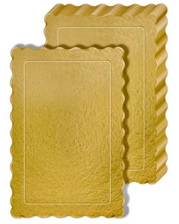 BASE P/BOLO RETANG. OURO 32X32 UN