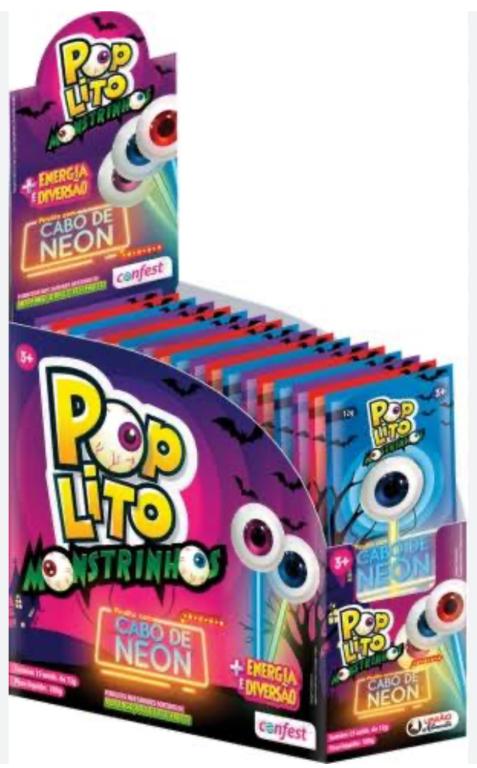 PIRULITO POP LITO NEON MONSTRINHOS DP/15UN