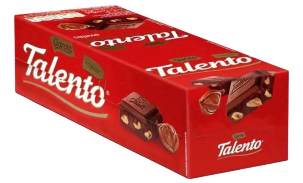 BARRA TALENTO CHOC. TABLETE AVELAS DP/15X25G