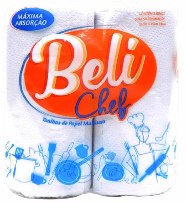 TOALHA BELICHEF FOLHAS DUPLA C/02RL