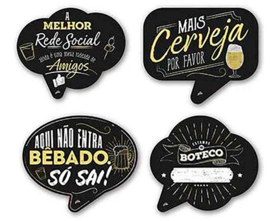 PLAQUINHA DIVERTIDAS BOTECO C/08UN