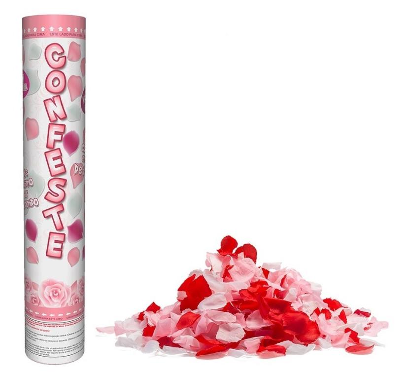 LANCA CONFETE PETALAS DE ROSA 30CM