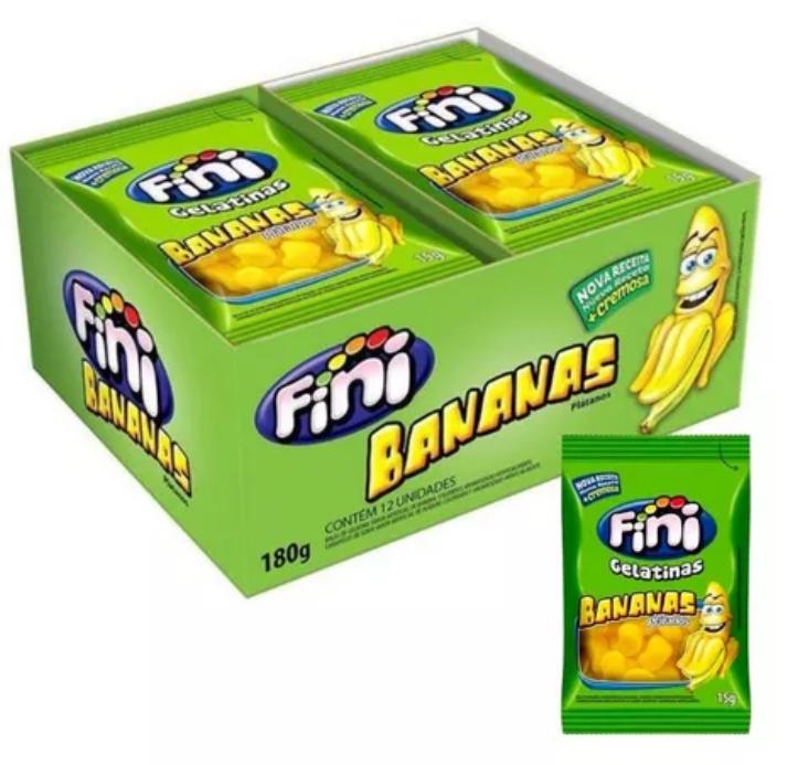 BALA FINI GELATINA BANANAS 15G