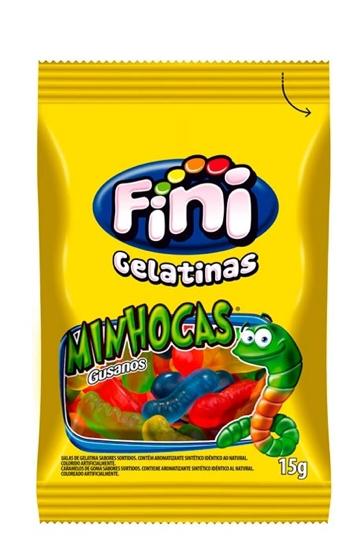 BALA FINI GELATINA MINHOCA DOCE 15G