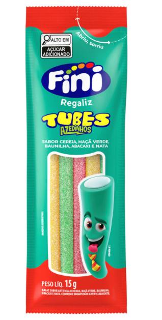 BALA FINI REGALIZ TUBES TRES CORES 15G