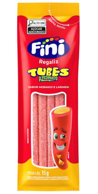 BALA FINI REGALIZ MORANGO/LARANJA ACIDO 15G