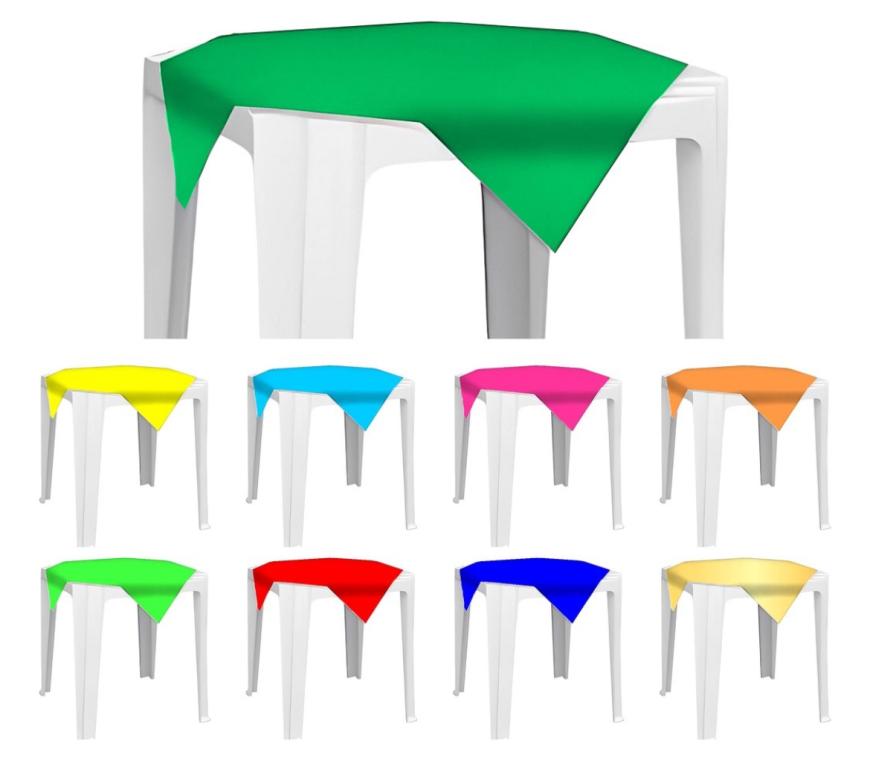 TOALHA DE TNT 90X90 VERDE BAND C/05UN