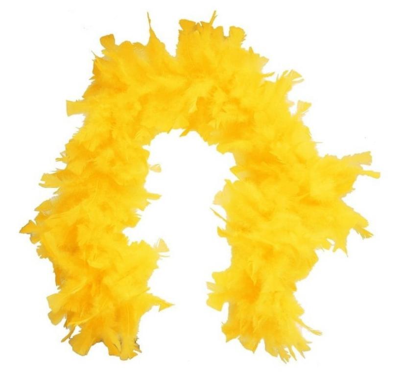 ESTOLA GROSSA DE PENAS AMARELA