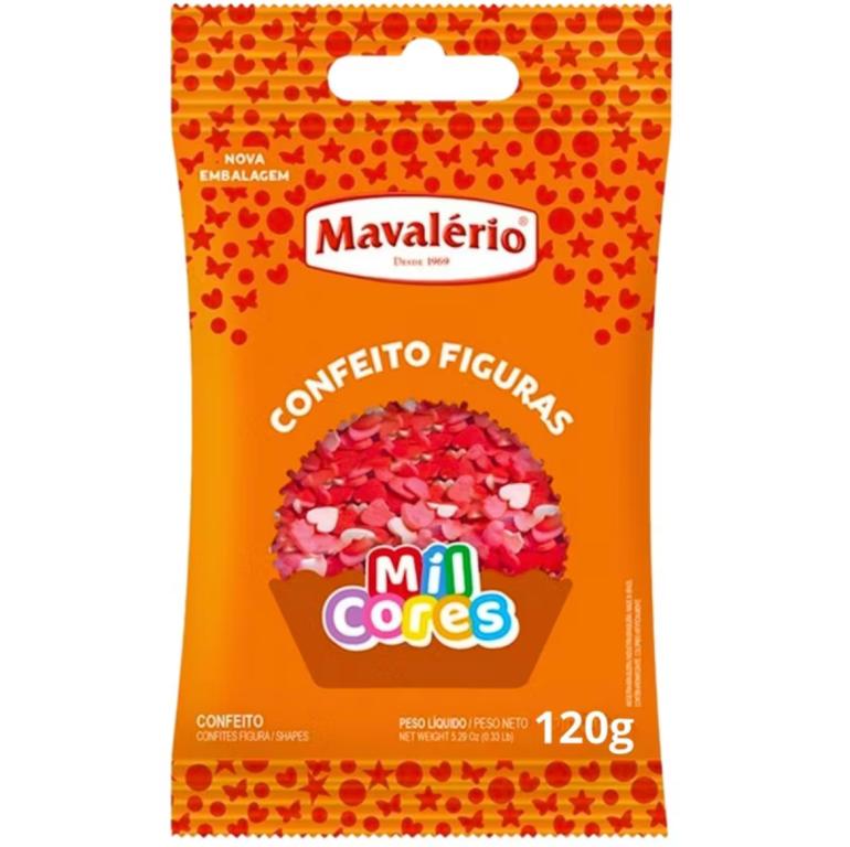 CONFEITO FIGURA MIL CORES CORACAO 120G