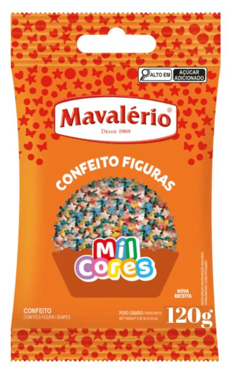 CONFEITO FIGURA MIL CORES ESTRELINHA 120G