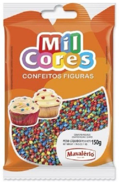 CONFEITO FIGURA MIL CORES MINI CONFETE 120G