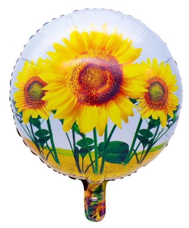 BALAO METALIZADO GIRASSOL 45CM