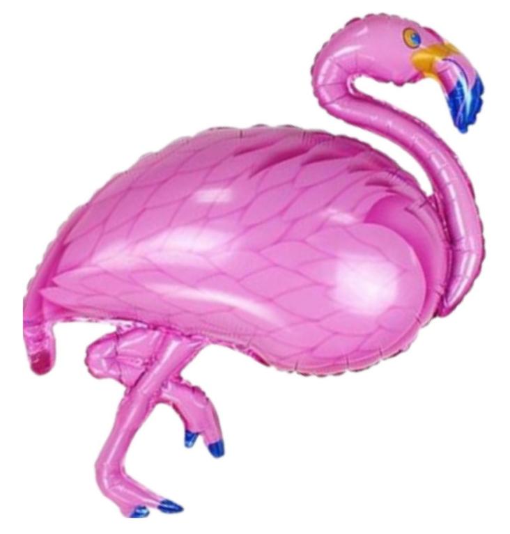 BALAO METALIZADO FLAMINGO ROSA 100CM