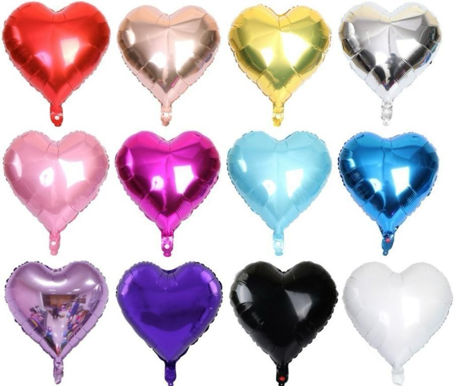 BALAO METALIZADO CORACAO ROSA PINK 45CM