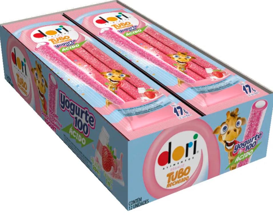 BALA REGALIZ TUBO RECH. DORI YOGURTE ACIDO C/12X17G