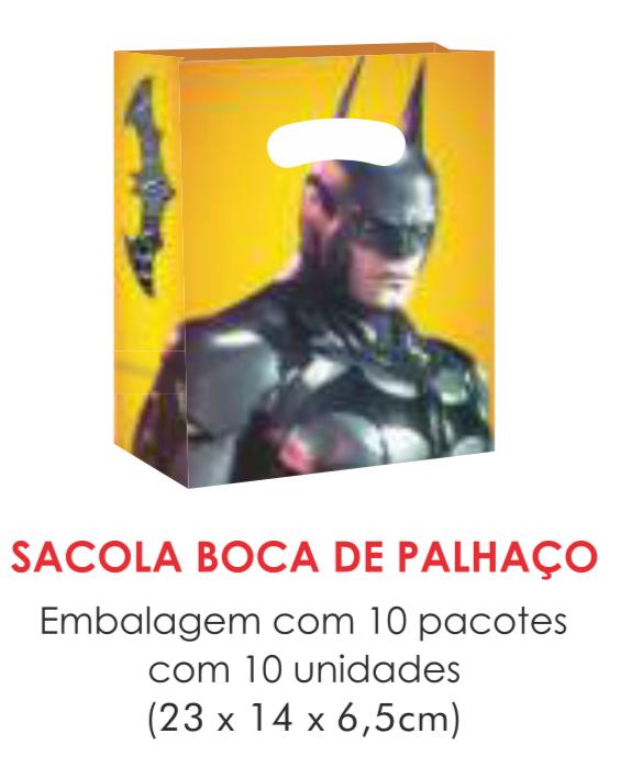 SACOLA TEMA BATMAN BOCA PALHACO C/10UN