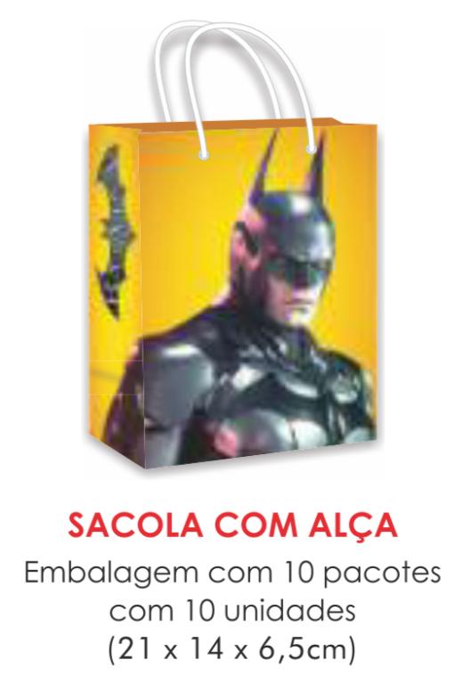 SACOLA TEMA BATMAN PAPEL SURPRESA C/10UN