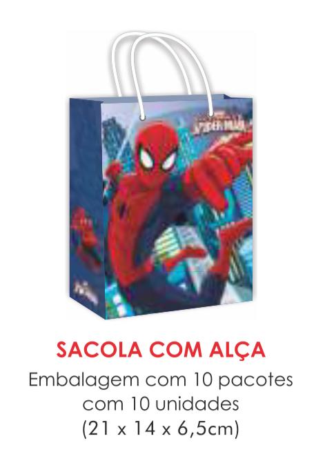 SACOLA TEMA HOMEM ARANHA PAPEL SURPRESA C/10UN