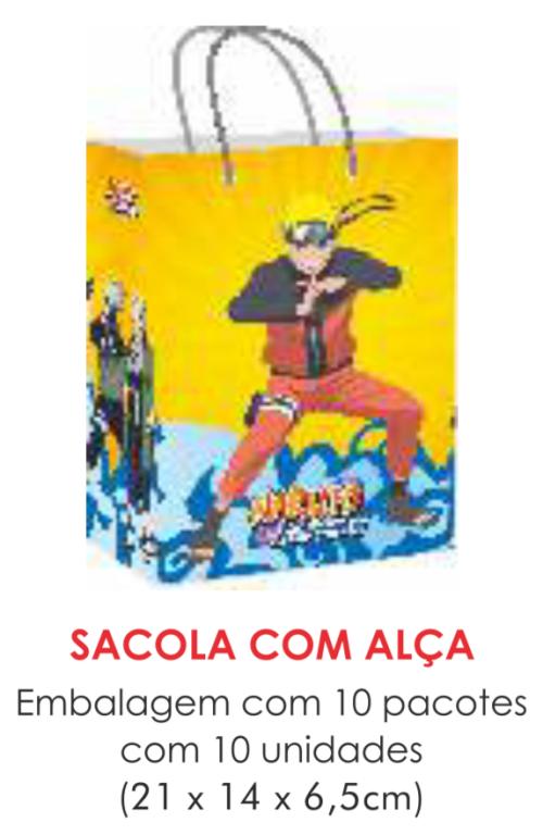 SACOLA TEMA NARUTO PAPEL SURPRESA C/10UN