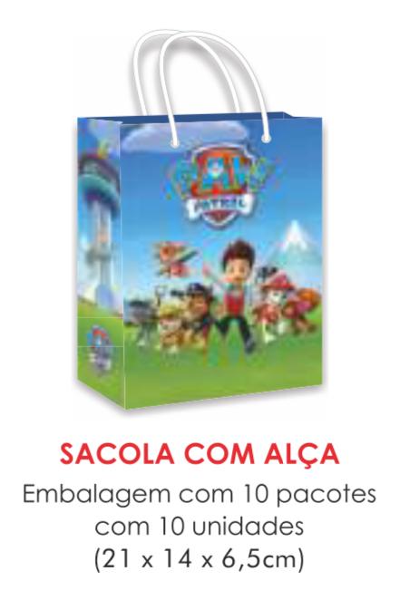 SACOLA TEMA PATRULHA CANINA PAPEL SURPRESA C/10UN