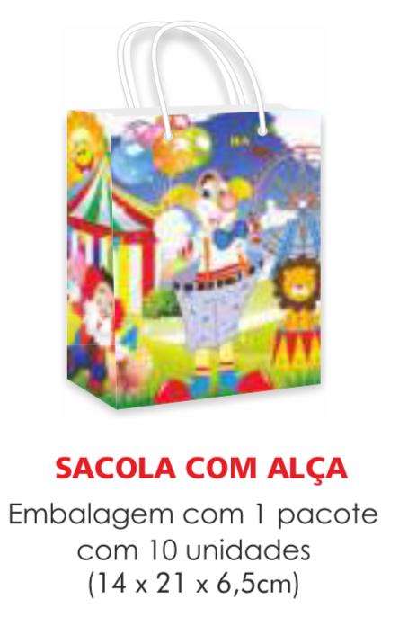 SACOLA TEMA CIRCO PAPEL SURPRESA C/10UN