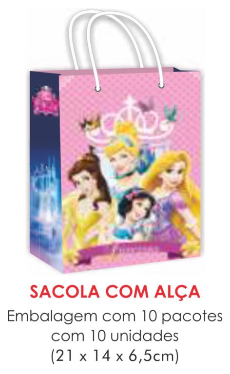 SACOLA TEMA PRINCESAS PAPEL SURPRESA C/10UN