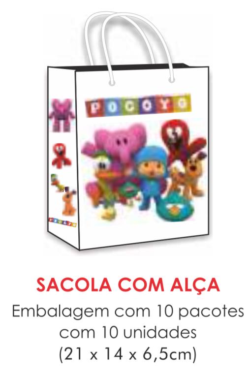 SACOLA TEMA POCOYO PAPEL SURPRESA C/10UN