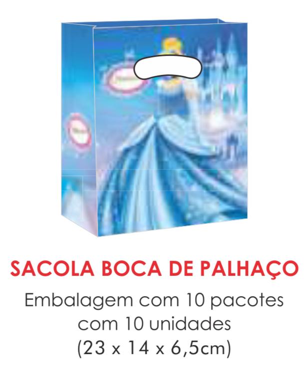 SACOLA TEMA CINDERELA PAPEL SURPRESA C/10UN