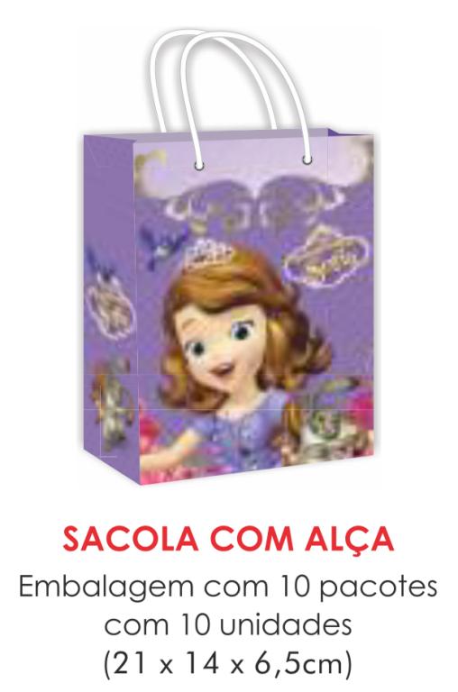 SACOLA TEMA PRINCESINHA SOFIA PAPEL SURPRESA C/10UN