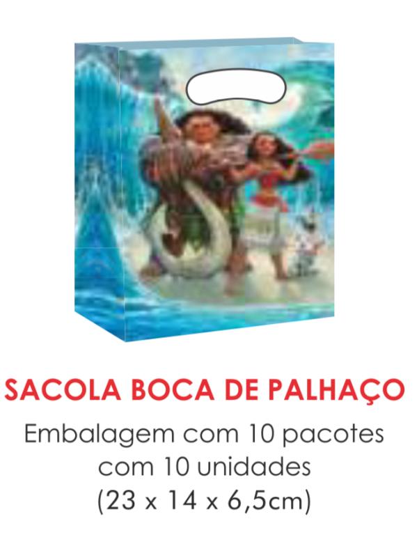 SACOLA TEMA MOANA BOCA PALHACO C/10UN