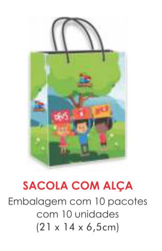 SACOLA TEMA 3 PALAVRINHAS PAPEL SURPRESA C/10UN