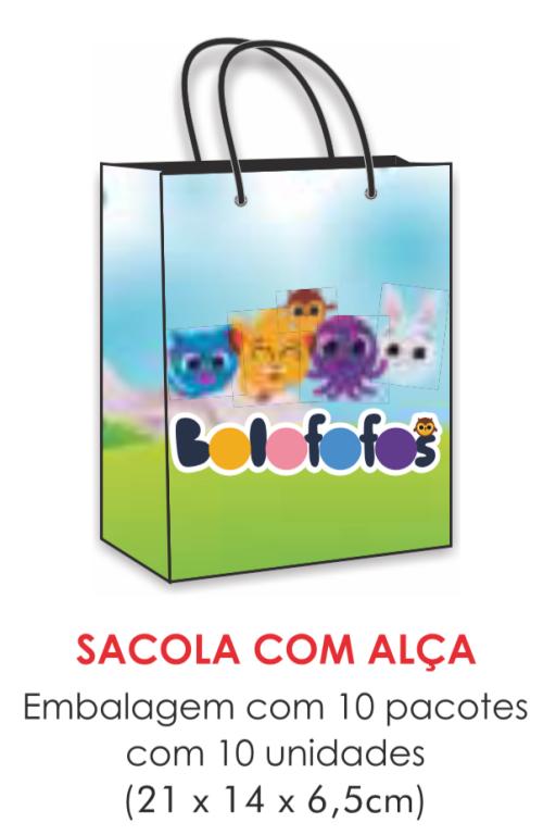 SACOLA TEMA BOLOFOFOS PAPEL SURPRESA C/10UN