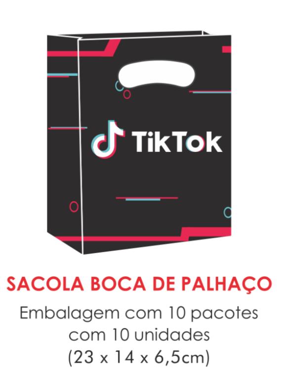 SACOLA TEMA TIK TOK BOCA PALHACO C/10UN