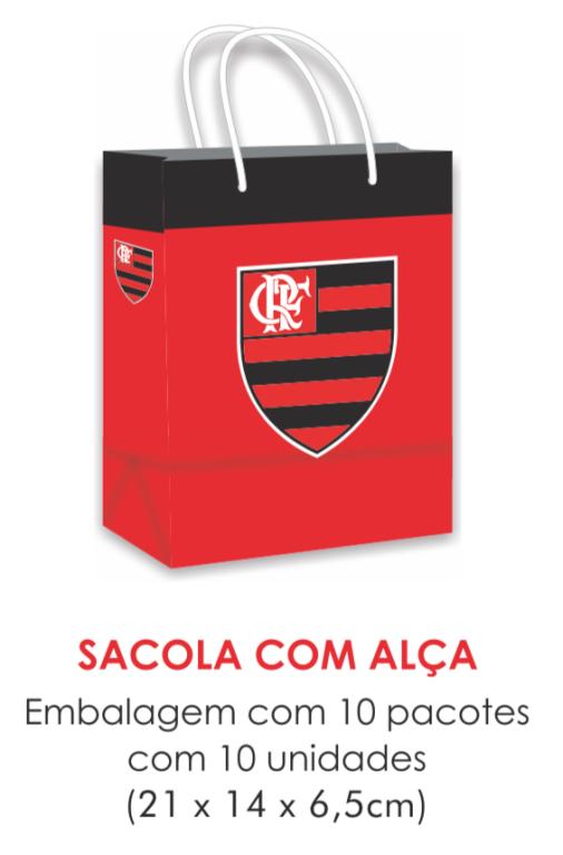 SACOLA TEMA FLAMENGO PAPEL SURPRESA C/10UN