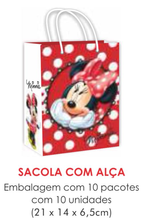 SACOLA TEMA MINIE VERMELHA PAPEL SURPRESA C/10UN