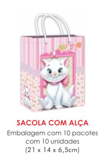 SACOLA TEMA GATINHA MARIE PAPEL SURPRESA C/10UN