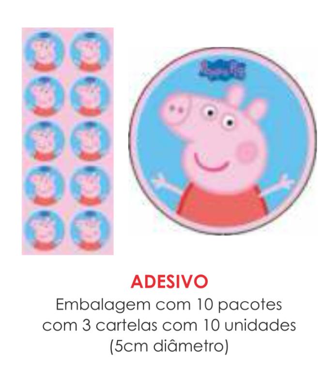 ADESIVO PEPPA PIG C/30UN