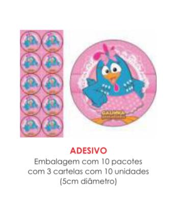 ADESIVO GALINHA PINTADINHA ROSA C/30UN