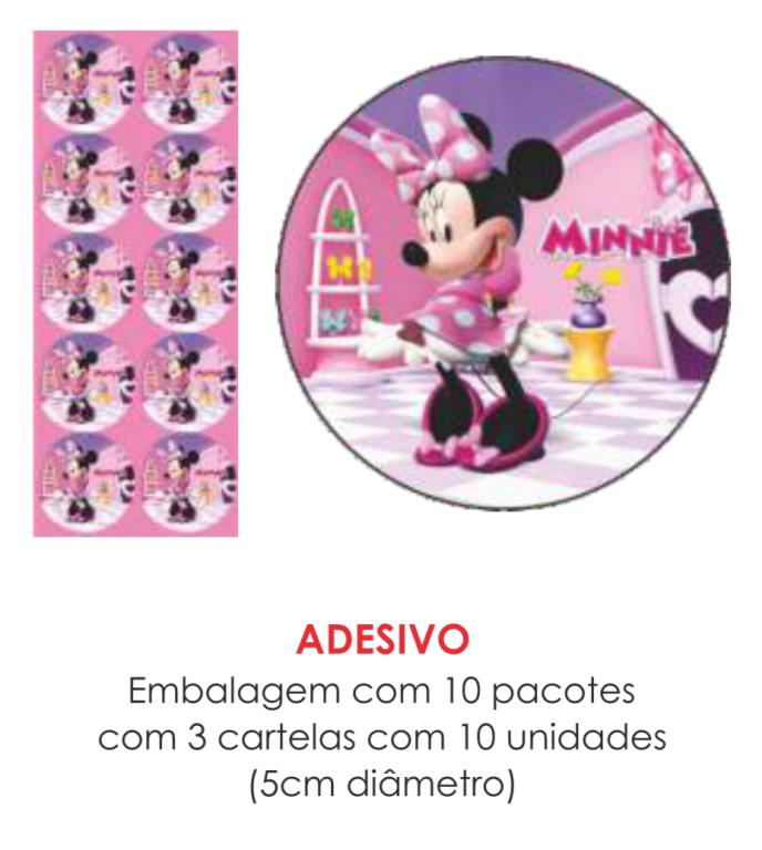 ADESIVO MINIE ROSA C/30UN