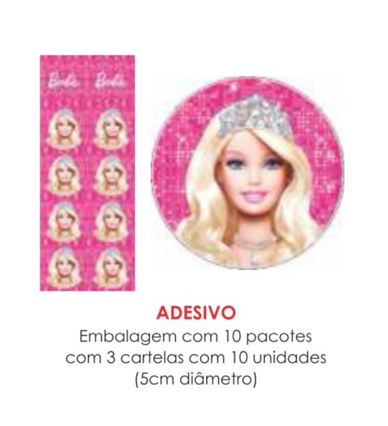 ADESIVO BARBIE C/30UN