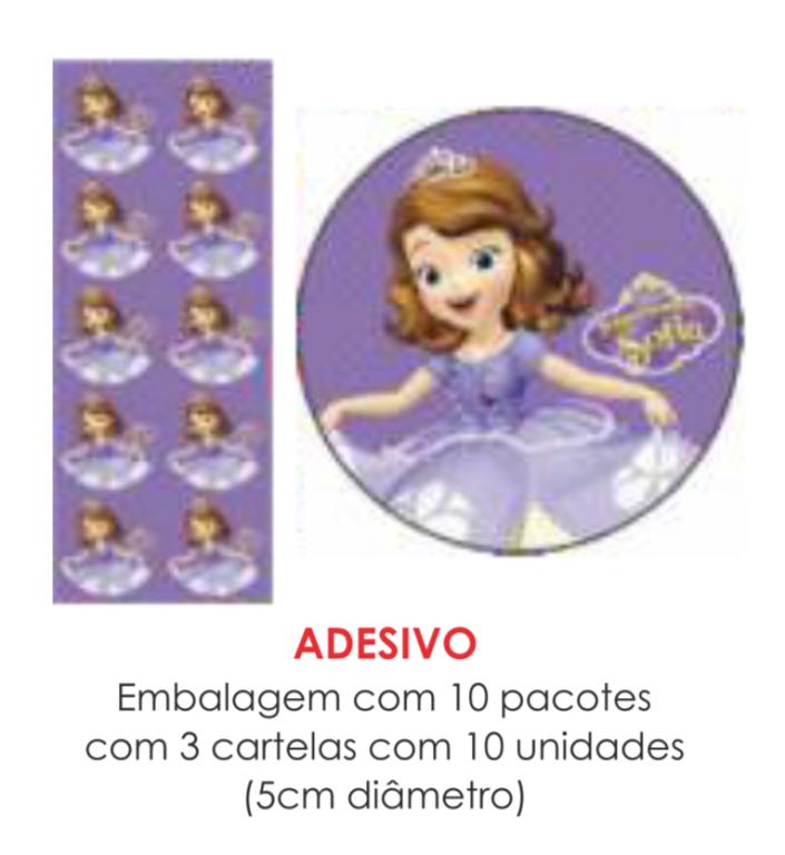 ADESIVO PRINCESINHA SOFIA C/30UN