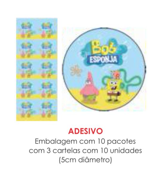 ADESIVO BOB ESPONJA C/30UN